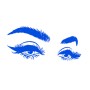 Sablon sticker de perete pentru salon de infrumusetare - J090L - Make-up & Eyelashes Albastru